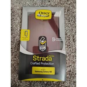 OtterBox Strada Folio Brown Leather Wallet Case Cover for Samsung Galaxy S6